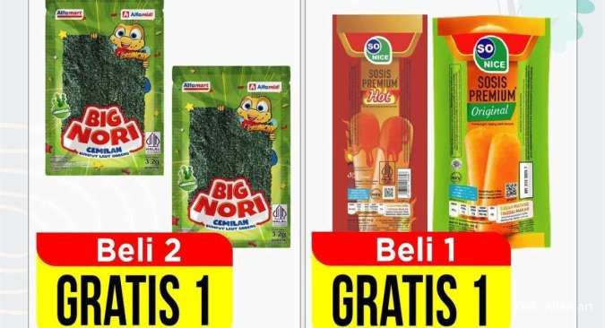 Promo Alfamart Serba Gratis 1-15 Agustus 2024, Ada Beli 1 Gratis 1 & Beli 2 Gratis 1