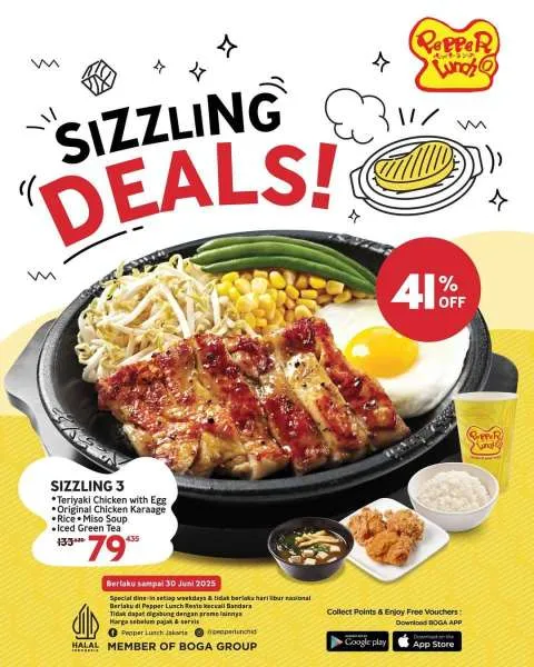 Promo Pepper Lunch Sizzling Deals Diskon 40%