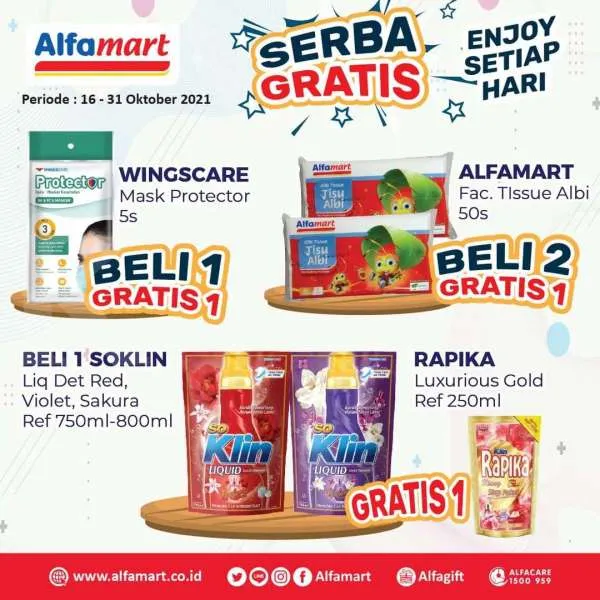 Promo Alfamart Serba Gratis 16-31 Oktober 2021