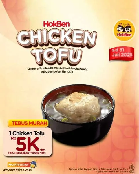 Promo HokBen Tebus Murah Chicken Tofu