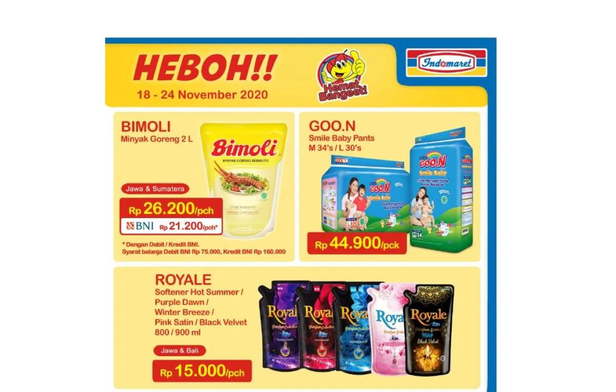 Promo Indomaret weekday hari ini, 23 November 2020!