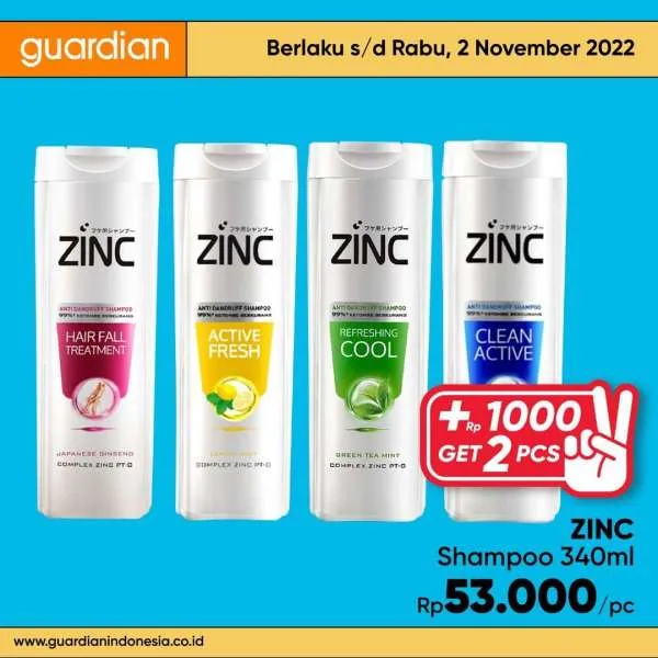 Promo Guardian +1000 Get 2 Pcs Periode 27 Oktober-2 November 2022