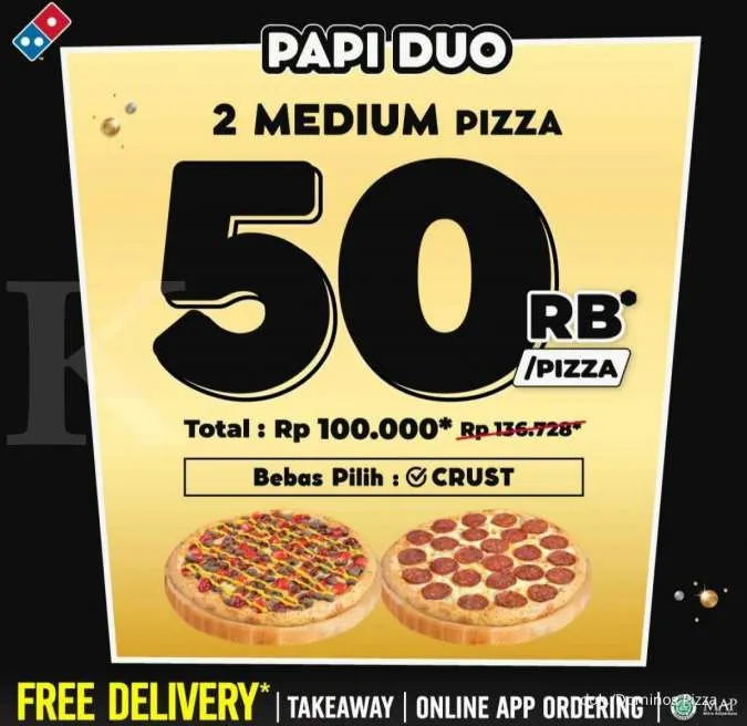 Promo Dominos Pizza Papi Duo