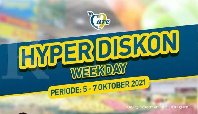 Promo Hypermart 5-7 Oktober 2021, dapatkan potongan harga di hyper diskon weekday