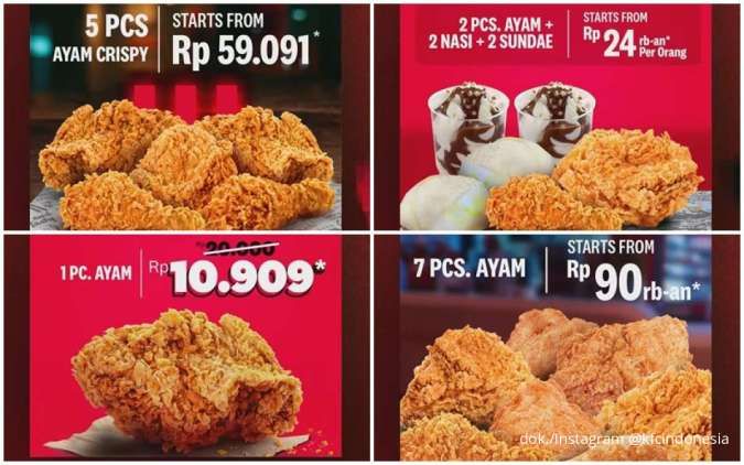 Weekday Jadi Lebih Irit, Ini Ragam Promo KFC Paket Ayam Goreng Hemat Senin-Kamis