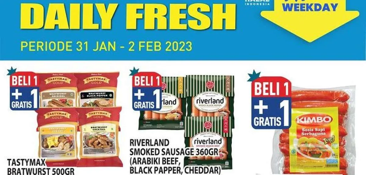 Katalog Promo Hypermart Terbaru 1 Februari 2023, Banyak Promo Beli 1 Gratis 1 