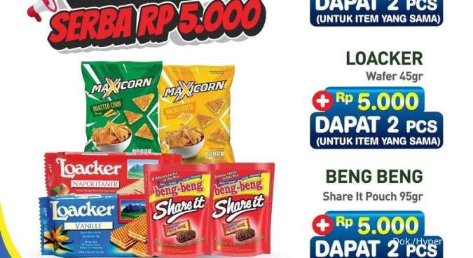 Promo Camilan Serba Rp 5.000 di Hypermart, Berlaku sampai 1 September 2024