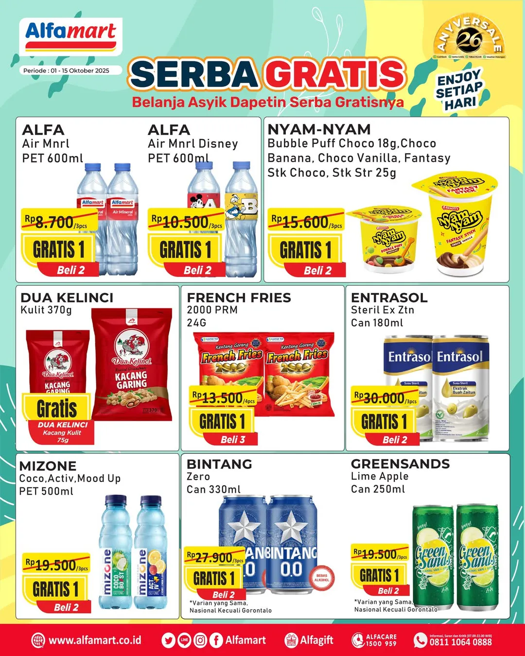 Promo Alfamart Serba Gratis Periode 1-15 Oktober 2025