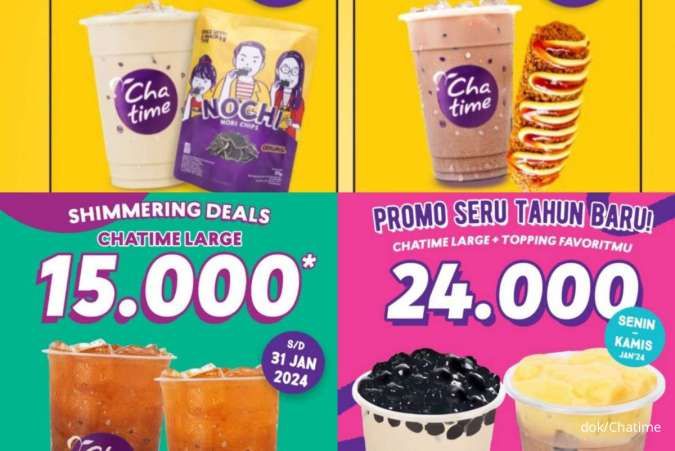 Chatime Promo Tahun Baru 2024, Beli Chatime Large with Topping Hanya Rp 24.000