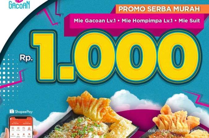Promo Serba Murah Mie Gacoan sampai 14 Desember, Bayar Pakai ShopeePay Cuma Rp 1.000