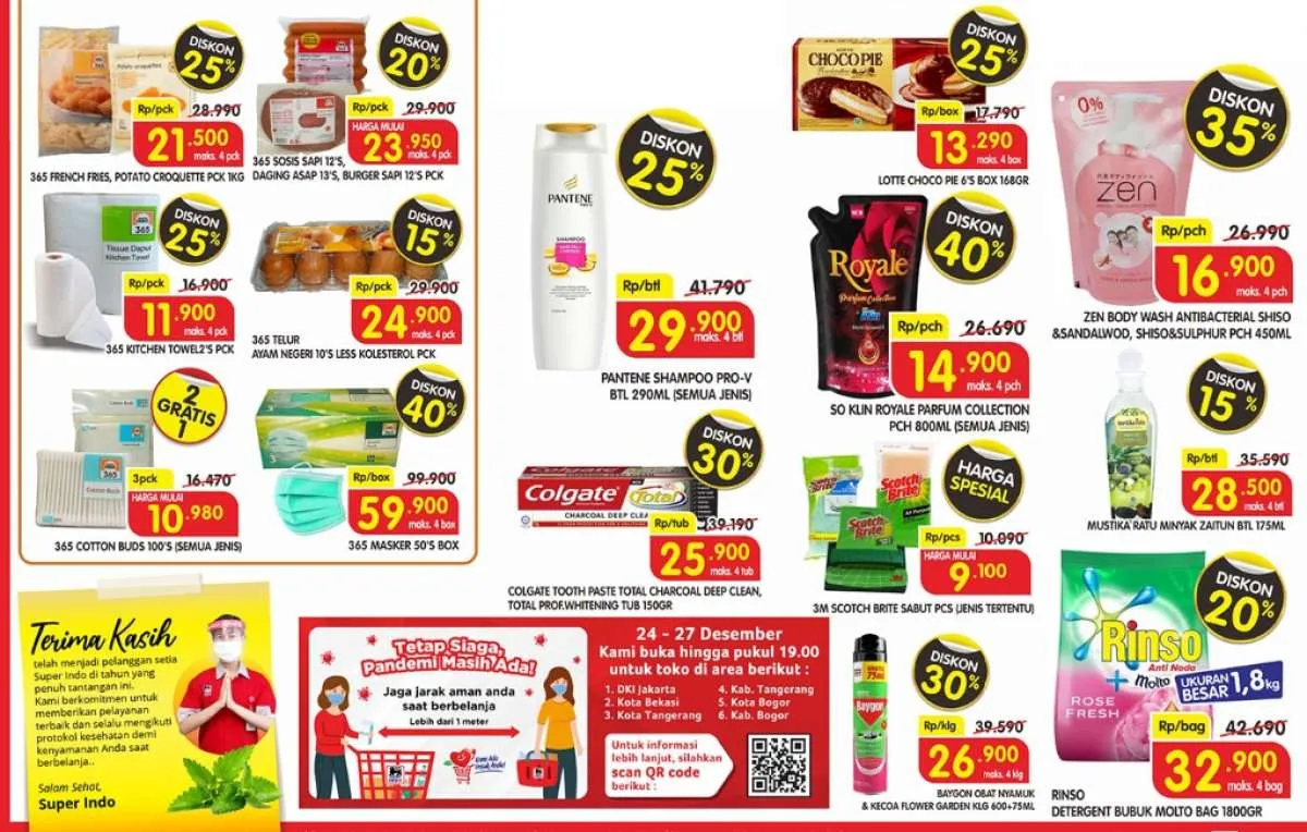 Promo JSM Superindo diskonan akhir pekan lebih lama, 24-27 Desember 2020
