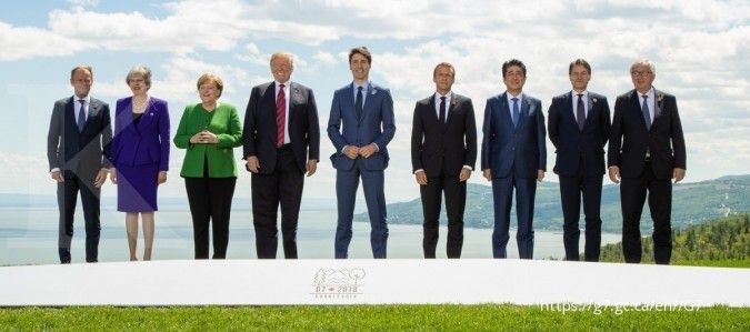 Saling ancam Trump dan Trudeau usai KTT G7