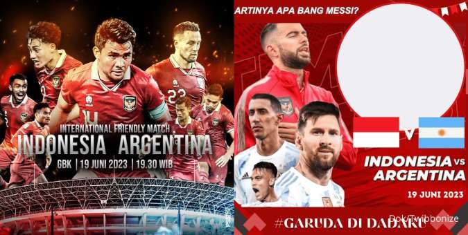 Twibbon Indonesia vs Argentina di FIFA Matchday, Bagikan dan Dukung Timnas Juara