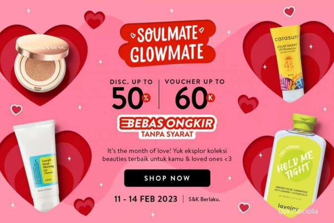 Promo Sociolla Spesial Valentine Diskon s/d 50%, Berlaku hingga 14 Februari 2023