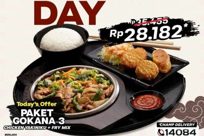 Promo Gokana 16 Juni 2022, Diskon Paket Teppan Edisi Chicken Yakiniku Rp 28.182
