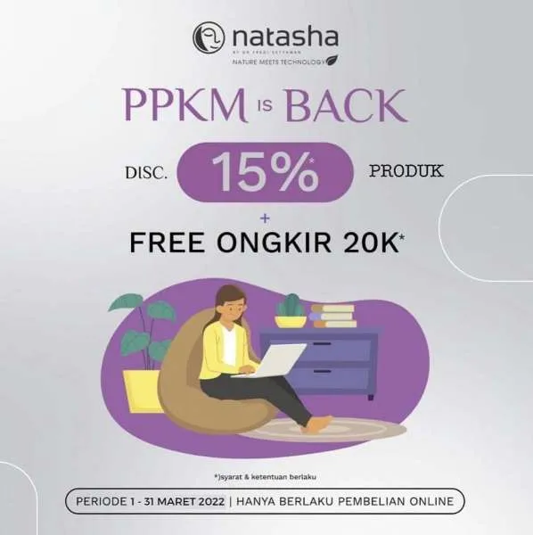 Promo Natasha PPKM Periode 1-31 Maret 2022
