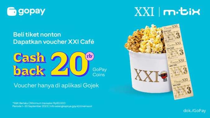 Promo Cinema XXI Mission 2023, Pesan Tiket Cinema XXI Dapat Voucher Cashback XXI Cafe