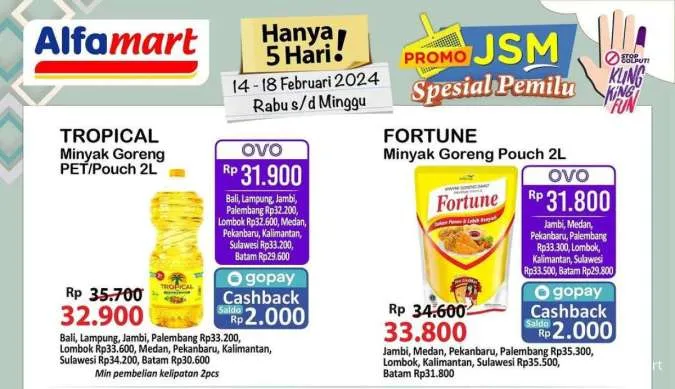 Promo JSM Alfamart Spesial Pemilu 14-18 Februari 2024, Lebih Murah Hanya 5 Hari!