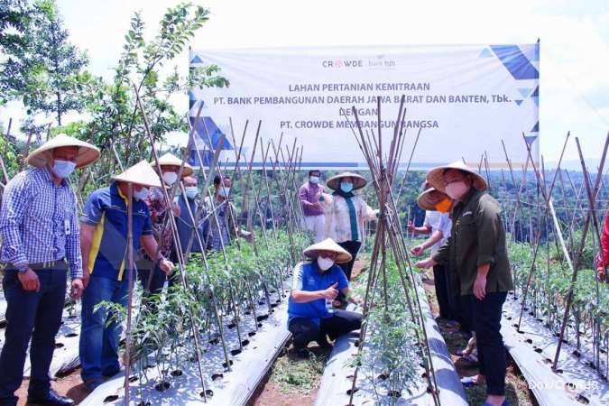 CROWDE bersama BJB Salurkan KUR bagi petani di Jawa Barat
