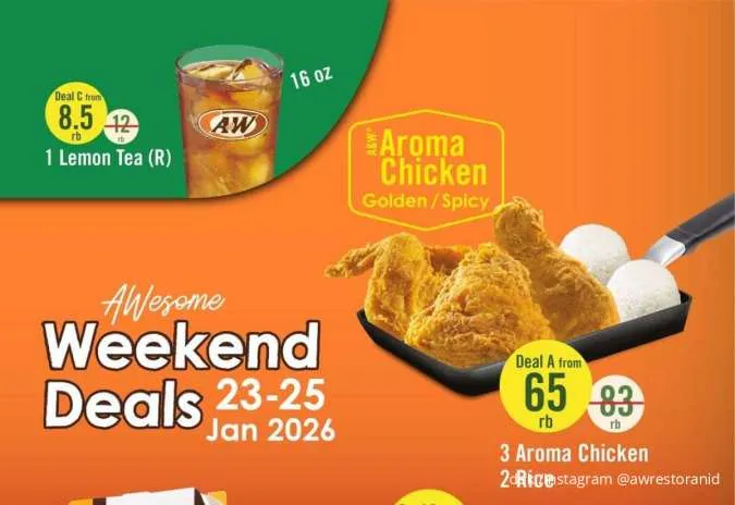 Promo A&W Weekend Deals, Makan Hemat Bareng Keluarga Mulai Rp 65.000 