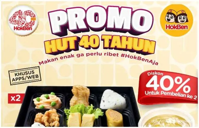 Promo HUT Hokben Nikmati Kelezatan Irodori Bento Diskon 40% Khusus Pemesanan Online