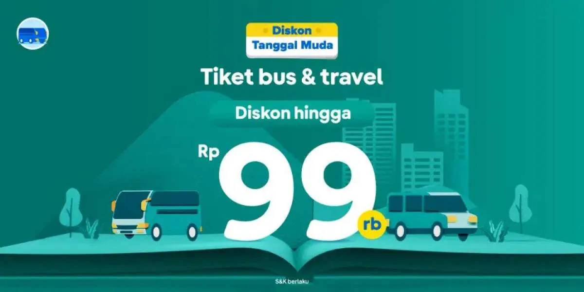 Promo Tiket.com Tanggal Muda dengan Diskon Tiket Bus & Travel 