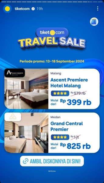 Tiket.com Travel Sale 13-18 September 2024