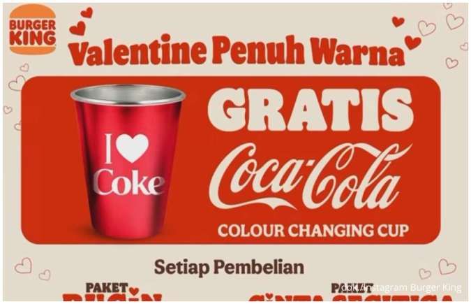 Promo Burger King Gratis Changing Color Cup hingga 16 Februari 2025, Stok Terbatas!