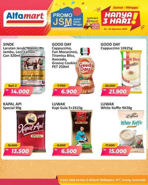 Promo JSM Alfamart Periode 22-24 Agustus 2025