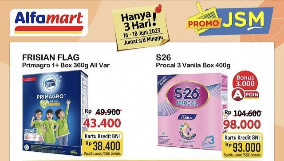Promo JSM Alfamart Terbaru Periode 16-18 Juni 2023, Ada Banyak Potongan Harga Menarik