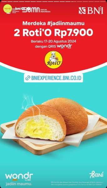 Promo Wondr by BNI di RotiO Spesial Kemerdekaan 17-20 Agustus 2024