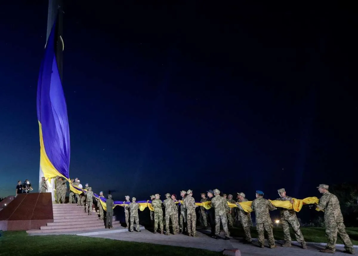 Rakyat Ukraina Kibarkan Bendera: Kami Tidak Takut pada Siapa Pun 