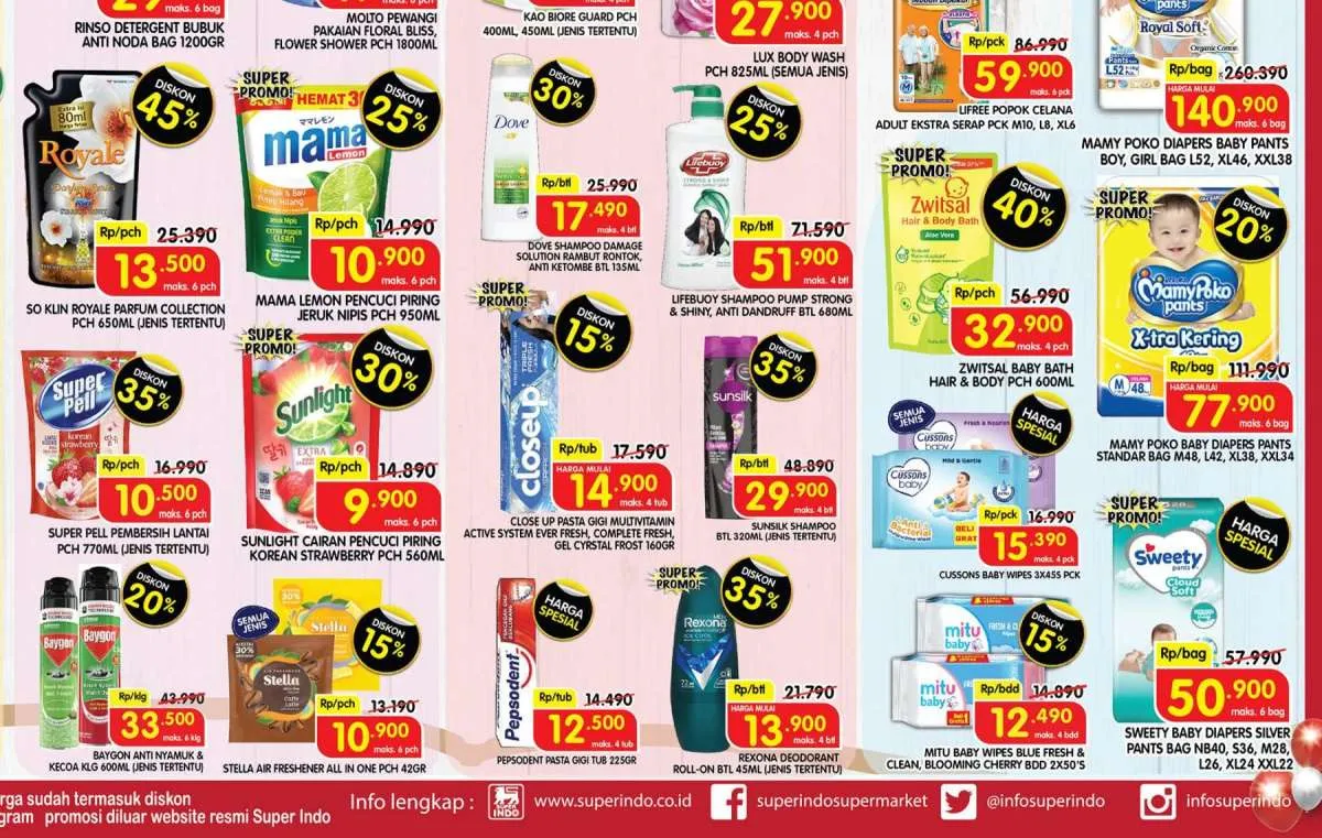 Promo JSM Superindo Weekend 23-25 Agustus 2024, Zwitsal dan Mamy Poko Diskon 40%