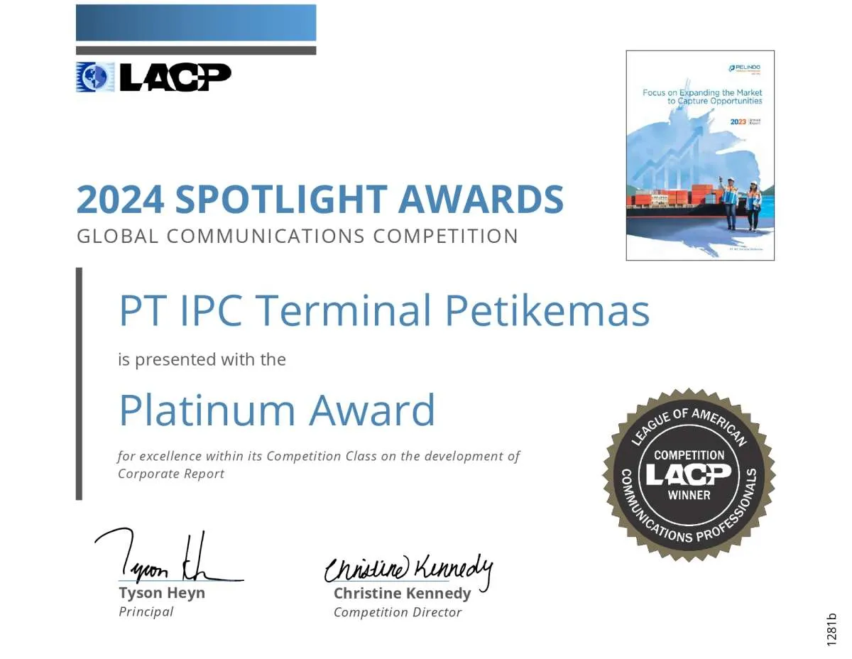 IPC TPK Raih Penghargaan Ajang Internasional LACP Awards 2024