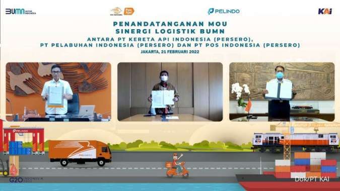  Pelindo, KAI dan Pos Indonesia Sinergi Perkuat Layanan Logistik