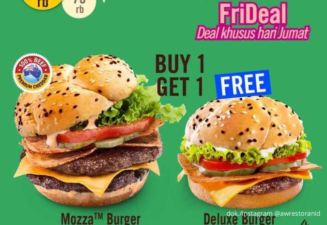 Jumat Hemat Pakai Promo A&W FriDeal Spesial Desember, Buy 1 Get 1 Burger Mulai Rp 40K