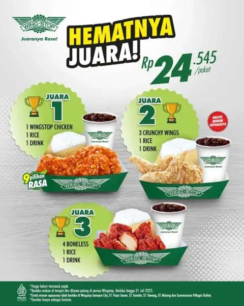 Promo Wingstop Hematnya Juara Juli 2025