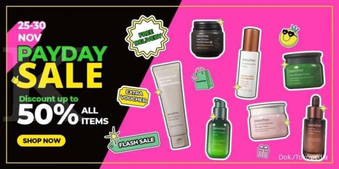 Promo Innisfree Payday Sale, Dapatkan Makeup dan Skincare Korea Diskon s/d 50%!