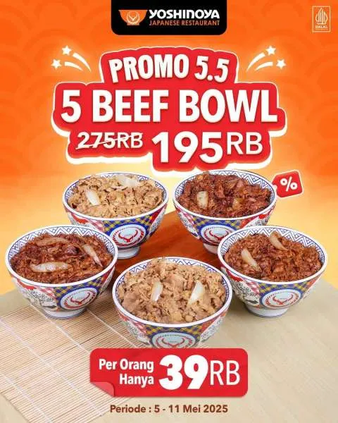 Promo Yoshinoya Beef Bowl
