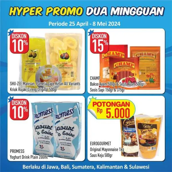 Promo Hypermart Dua Mingguan Periode 25 April-8 Mei 2024
