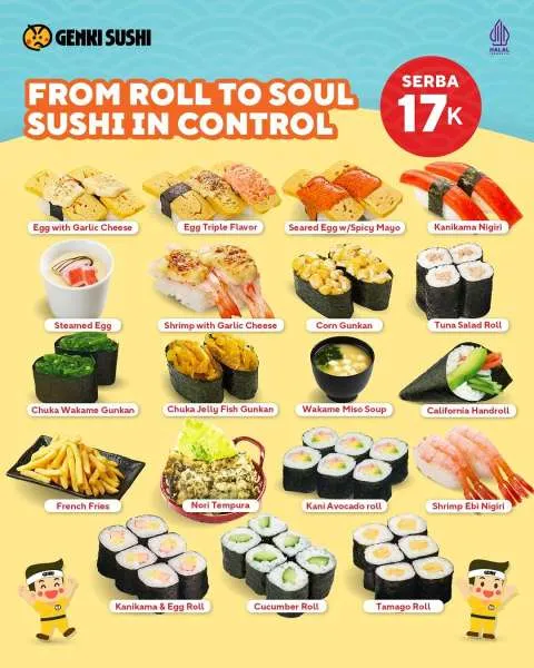 Promo Genki Sushi 19 Plihan Menu Serba Rp 17.000