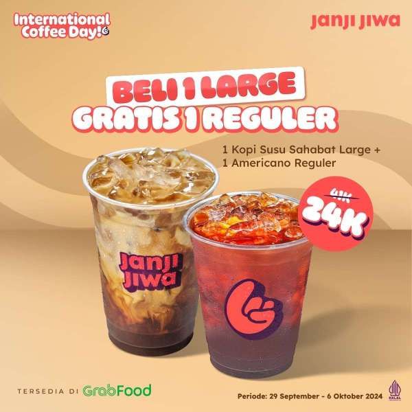 Promo Hari Kopi Sedunia di Janji Jiwa Oktober 2024