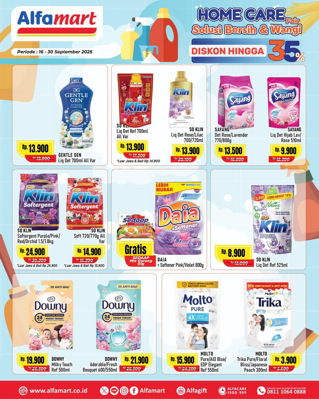 Promo Alfamart Home Care Fair Diskon s/d 35% Periode 16-30 September 2025