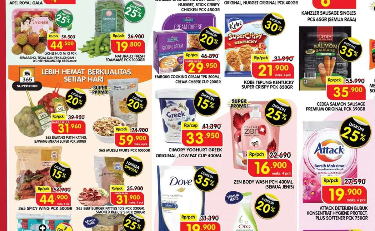 Promo Superindo Weekday Spesial Gajian Juni, Produk Perawatan Tubuh Diskon 35%