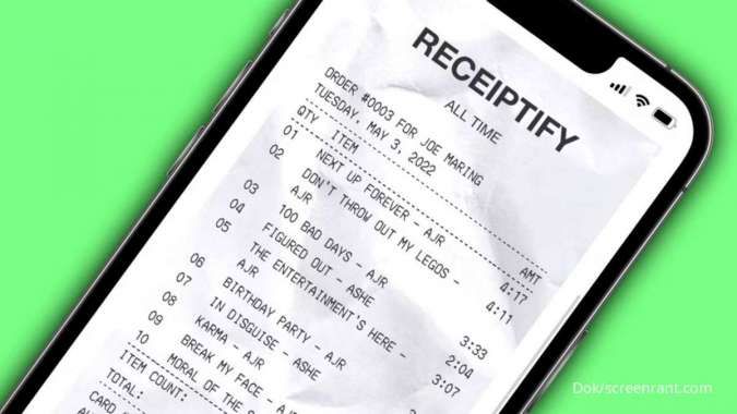 Cara Membuat Spotify Receiptify di HP, Mudah Tanpa Instal Aplikasi
