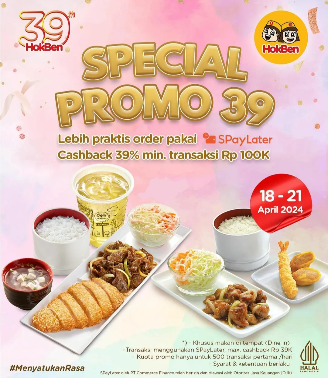 Promo Hokben x Bank spesial HUT ke-39