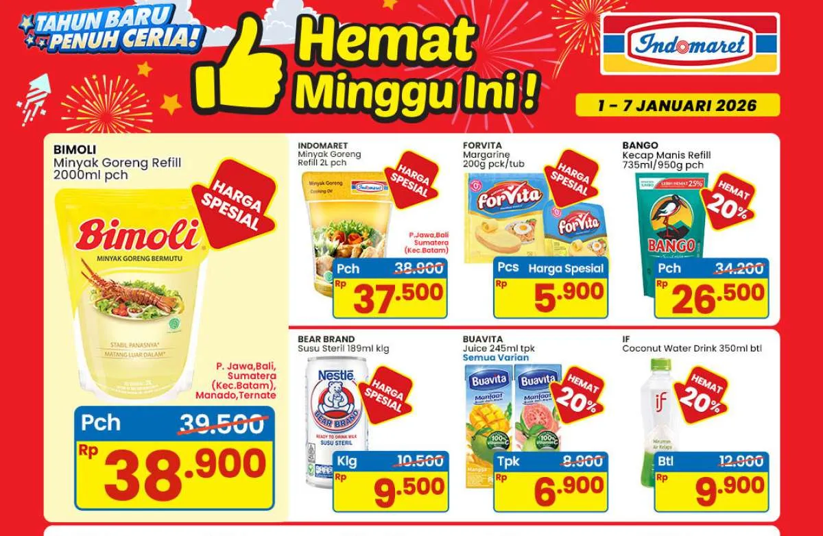 Promo Indomaret 1-7 Januari 2026, ForVita dan Bango Hemat Minggu Ini
