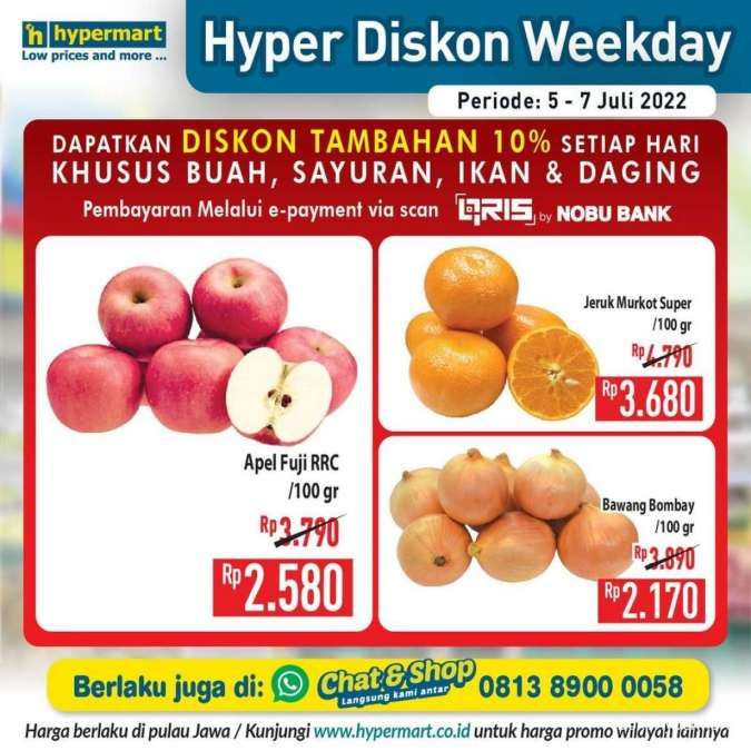 Promo Hypermart Hyper Diskon Weekday Sampai 7 Juli 2022