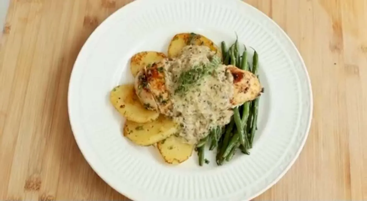 Resep Grilled Chicken Mushroom Souce Juicy dan Creamy, Cocok untuk Dinner Valentine