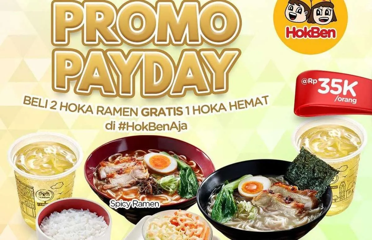Promo HokBen Payday Beli 2 Gratis 1 Sampai Jumat 31 Mei 2024, Ada Promo Couple